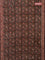 Jaipur cotton saree black and marron with allover kalamkari prints and printed border