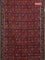 Jaipur cotton saree rustic maroon and black with allover kalamkari prints and printed border