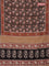 Jaipur cotton saree black and maroon with allover kalamkari prints and printed border
