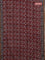 Jaipur cotton saree maroon and black with allover kalamkari prints and printed border