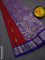 10 yards salem silk saree maroon and blue with zari woven buttas and zari woven border