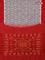 Ikat cotton saree off white grey and red with allover ikat weaves and simple border