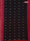 Ikat cotton saree black and red with allover ikat butta weaves and ikat style border