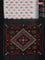 Ikat cotton saree off white and black with allover ikat butta weaves and long ikat style border
