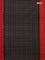 Ikat cotton saree black and red with allover ikat weaves and simple border