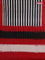 Ikat cotton saree off white black and red with stripes pattern and simple border