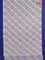 Ikat cotton saree off white and blue with allover ikat weaves and simple border