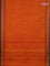 10 Yards chettinad cotton saree dual shade of orange and dual shade of maroon with plain body and thread woven border