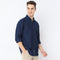 Cruiser™ True Indigo Shirt - Self Structure - Classic Regular Fit Shirt