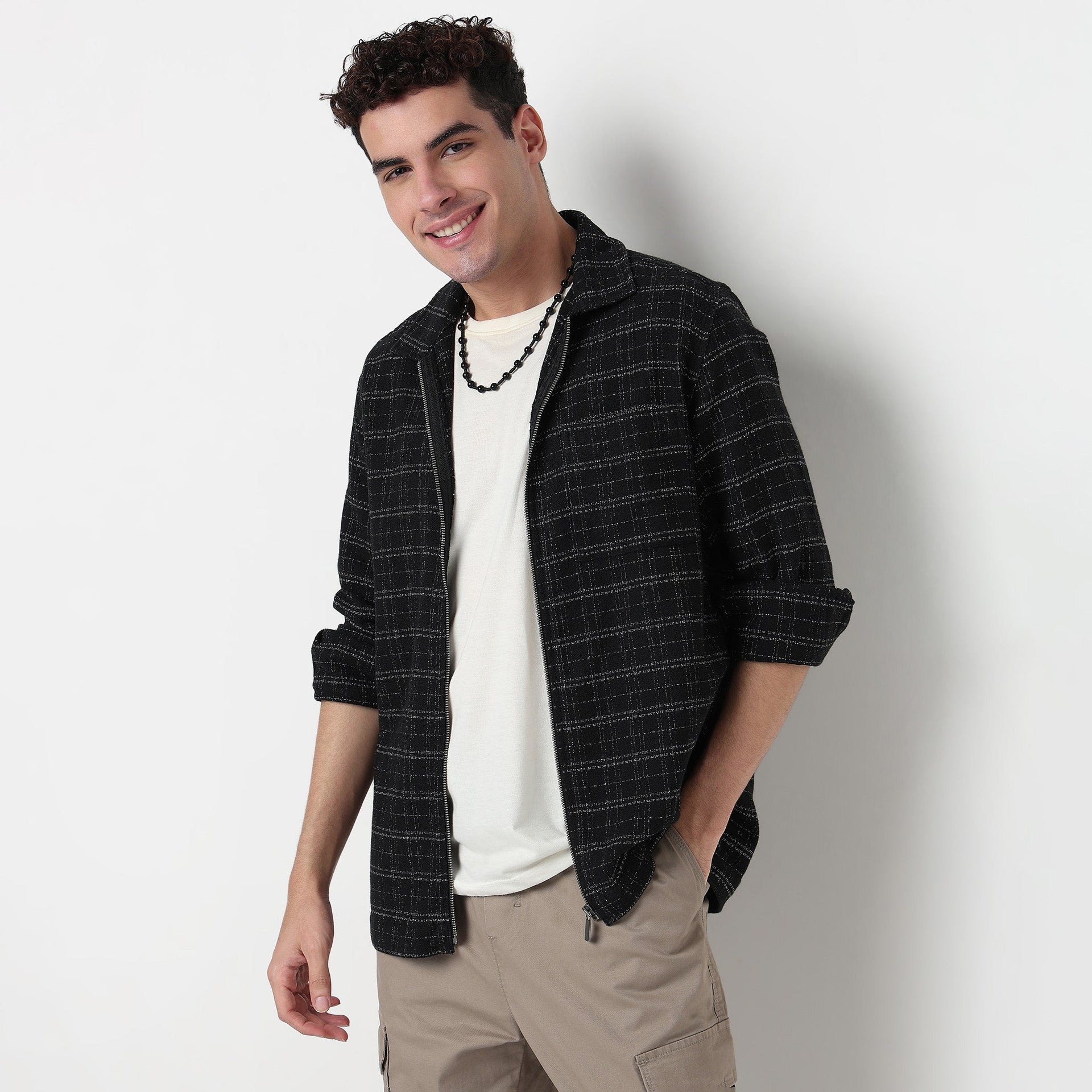 Checkered Cotton Oversize Ranger Shirt