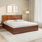Electra Max Solid wood Bed with Box Storage (Walnut)