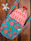 Floral Turquoise Block Printed Sling Bag