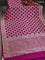 Banarasi uppada silk saree pink with allover zari woven brocade weaves and zari woven border