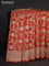 Banarasi tissue silk saree rustic orange with allover zari woven brocade weaves and zari woven border