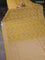 Banarasi tissue silk saree yellow with allover zari woven brocade weaves and zari woven border