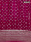 Banarasi crepe saree pink with allover geometric weaves and woven border