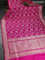 Banarasi uppada silk saree pink with allover zari woven brocade weaves and zari woven border