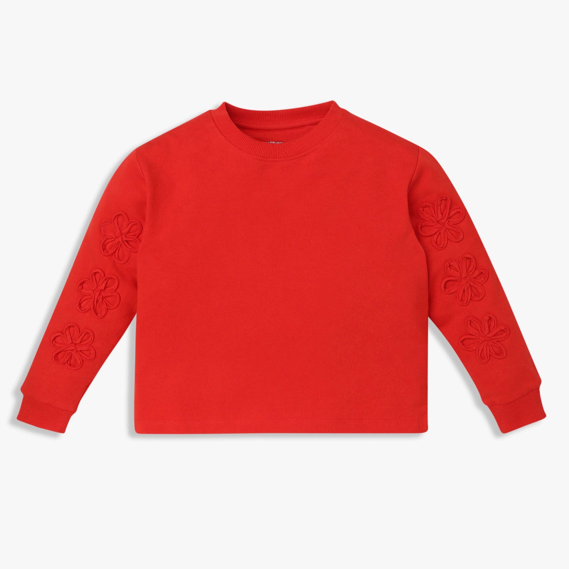 Girls Embellished Cotton Pop Sweat Tee