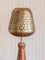 Gazal Metal Cutwork Wooden Base Table Lamp