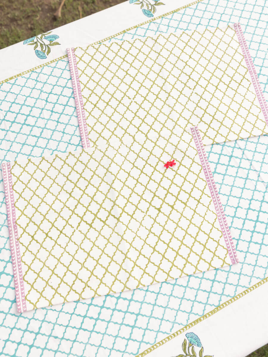 Ghazala Block Printed Cotton Table Mat