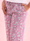 Women Printed Purple Woven Mid Rise Viscose Lounge Pants