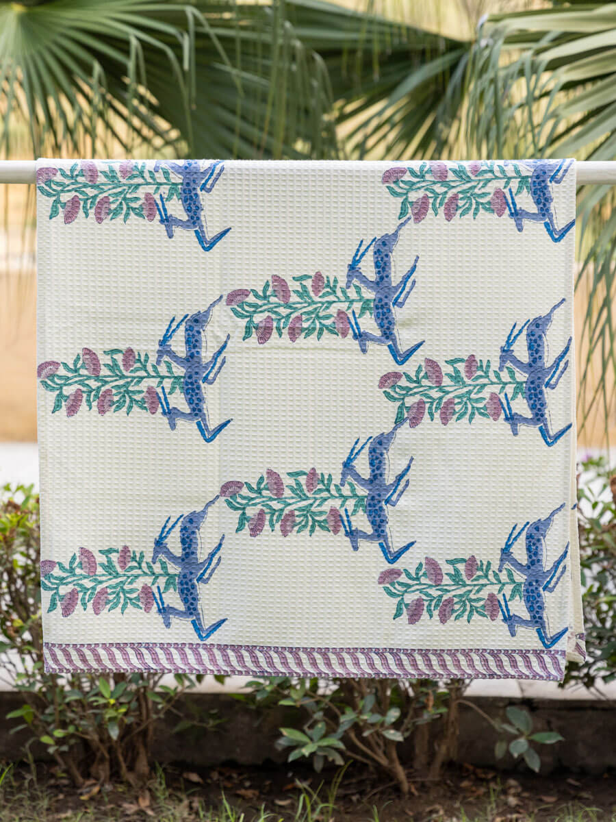 Harini Block Printed Cotton Bath Towel