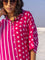 'I Love Pink' Oversized Asymmetrical Modal Long Shirt