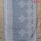 Bhagalpuri saree grey with butta prints and zari woven border