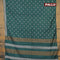 Bhagalpuri saree dark peacock green with allover butta prints and zari woven border