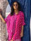 'I Love Pink' Oversized Asymmetrical Modal Long Shirt