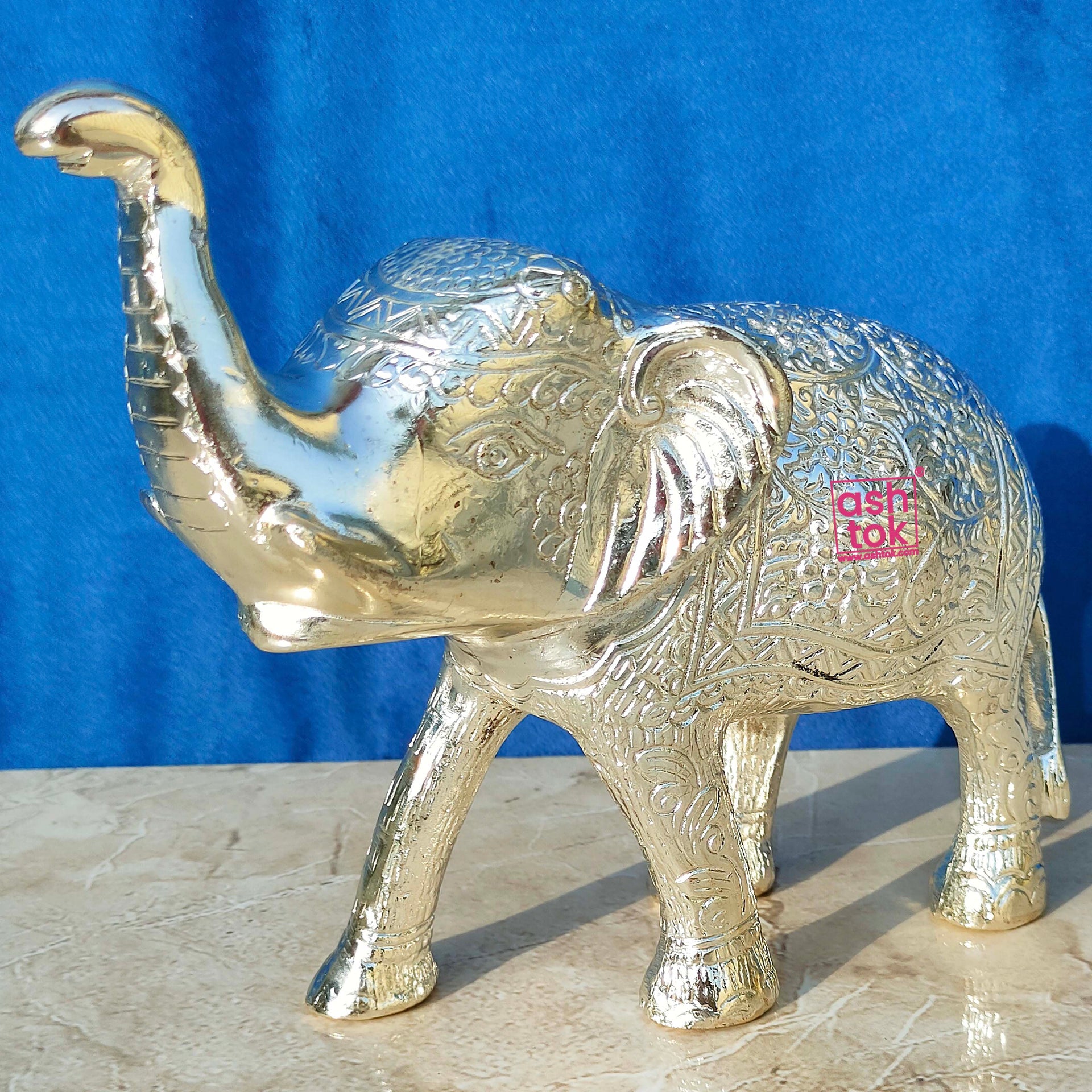 German Silver Elephant, Showpiece for Home decor, Length 8 Inch