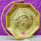 Brass Flower Basket for Puja, Handcrafted OM Puja Basket