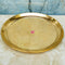 Navratri Special Round Polished Brass Plate, Puja Plate (Dia 10 Inches)