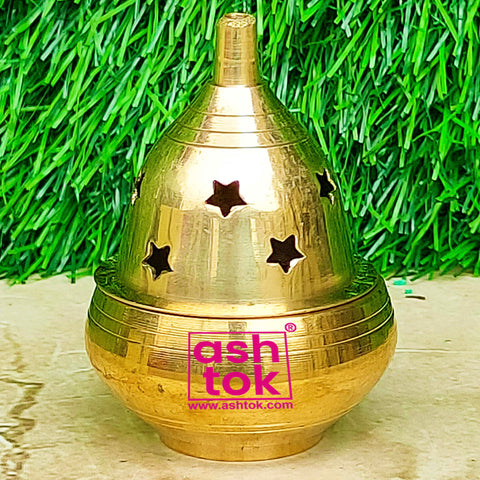 Brass Piyali Akhand Deep, Handcrafted Decorative Puja Diya (Pack of 2 Pcs)