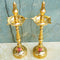 Brass Kashi Shamai Diya, Brass Kuthu Vilakku, Oil Lamp, Traditional Puja Diya (Pack of 2 Pcs)