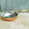 Copper Fry Pan, Hammered Copper Steel Fry pan with Brass Handle