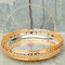 Flower Basket with Handle, Gold and Silver Polish Fruit Basket