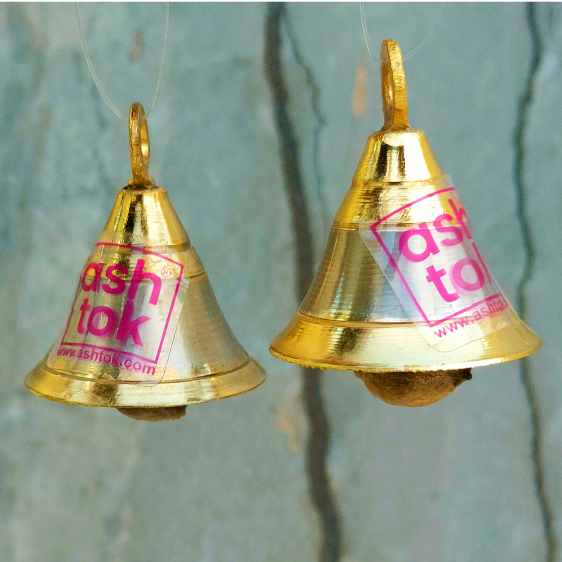 Brass Door Bell, Brass Hanging Puja Decorative Bell, Cow Bells, Christmas Tree Decorative Bells (Pack of 10 Pcs)