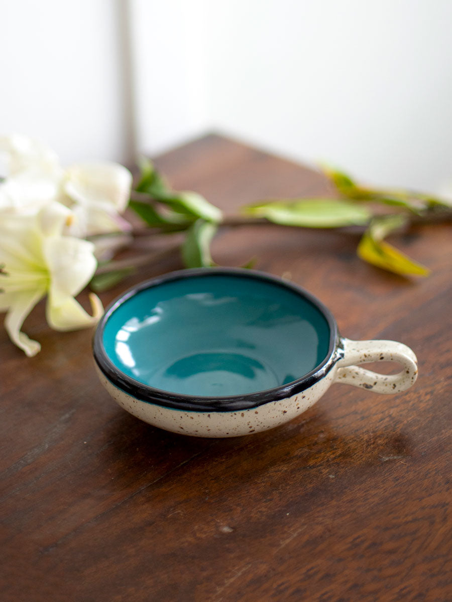 Coral Reef Hand-Thrown Ceramic Wide Bowl