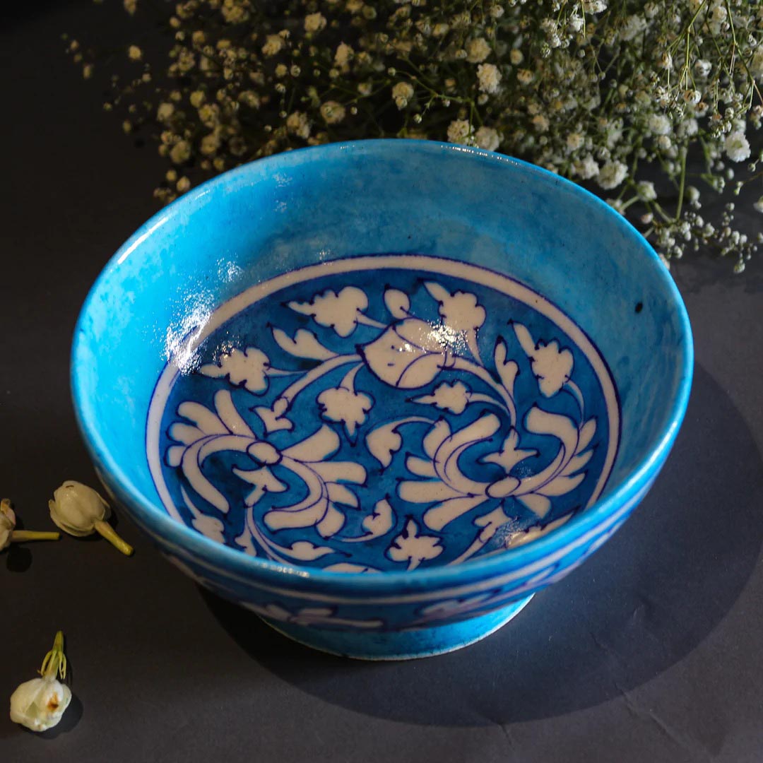 Blue Pottery Snack Bowl