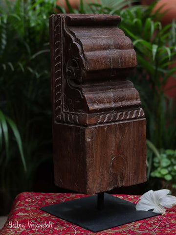 Antique Wooden Carving on Stand