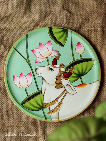 Pichwai Handpainted Wall Plate - 8"