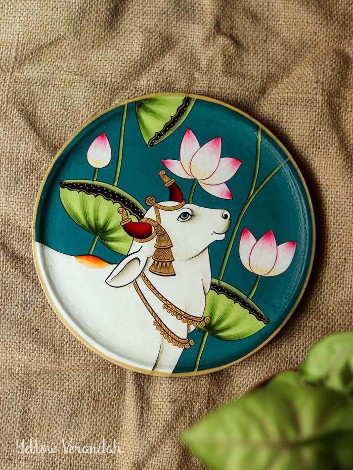 Pichwai Handpainted Wall Plate - 8