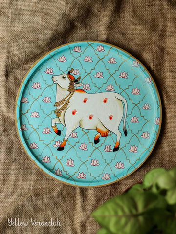 Pichwai Handpainted Wall Plate - 10"