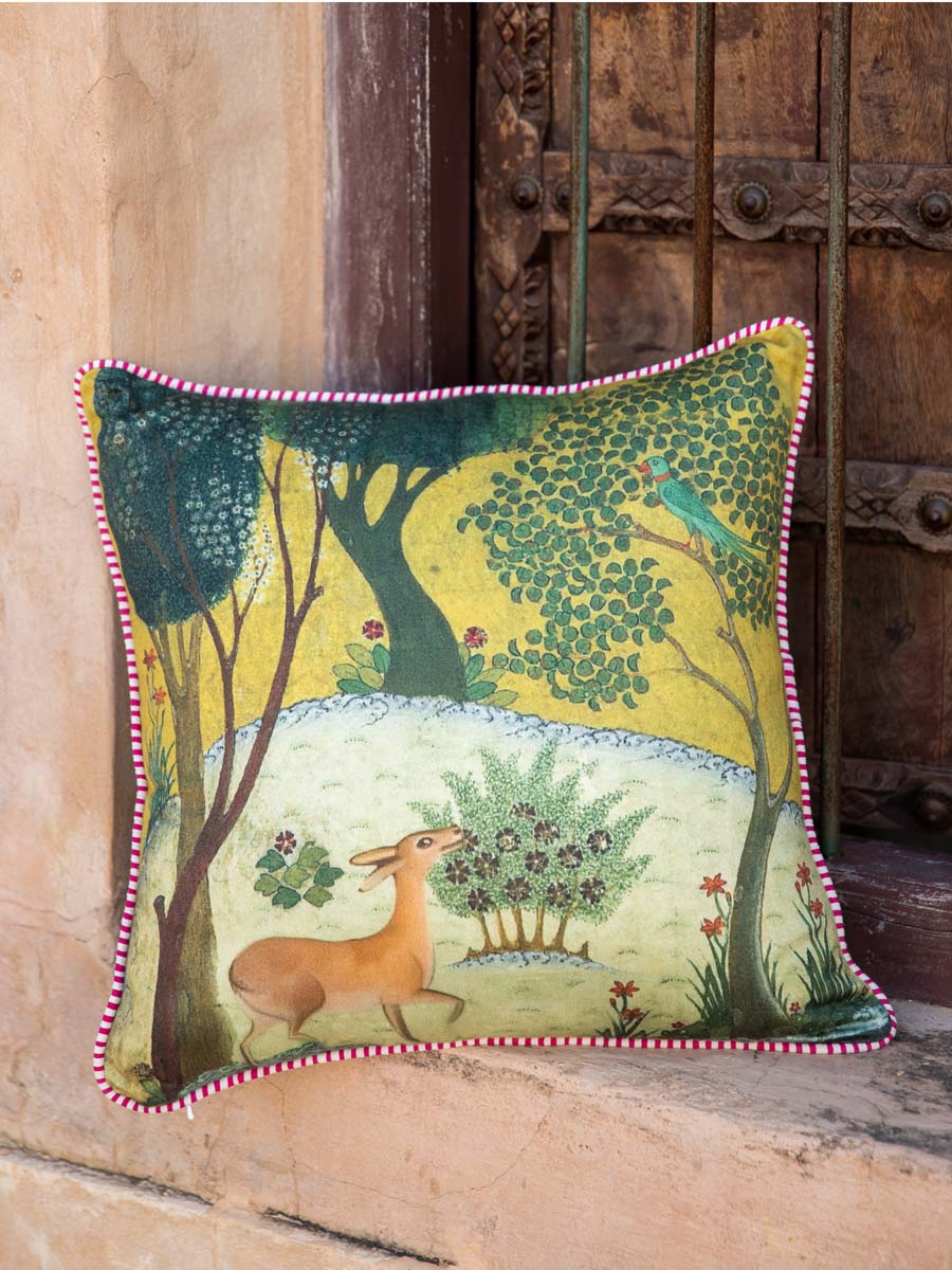 Madhav Cotton Cushion Cover - 16 Inch