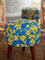Yellow Hibiscus Solid Wood Ottoman