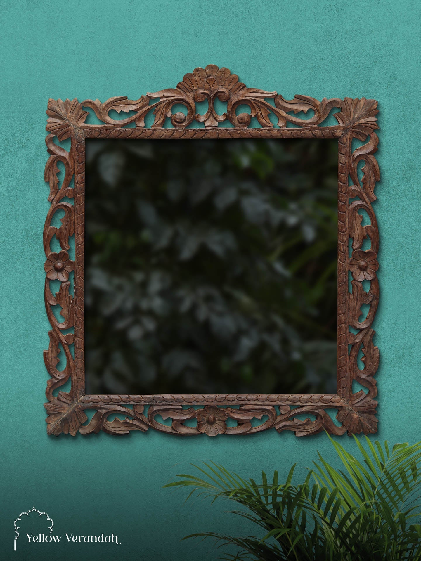 Victorian Wooden Carving Mirror