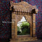 Wooden Jharokha Mirror - Natural Finish