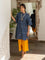 Set of 2 - Keya Indigo Cotton Tunic and Palazzo