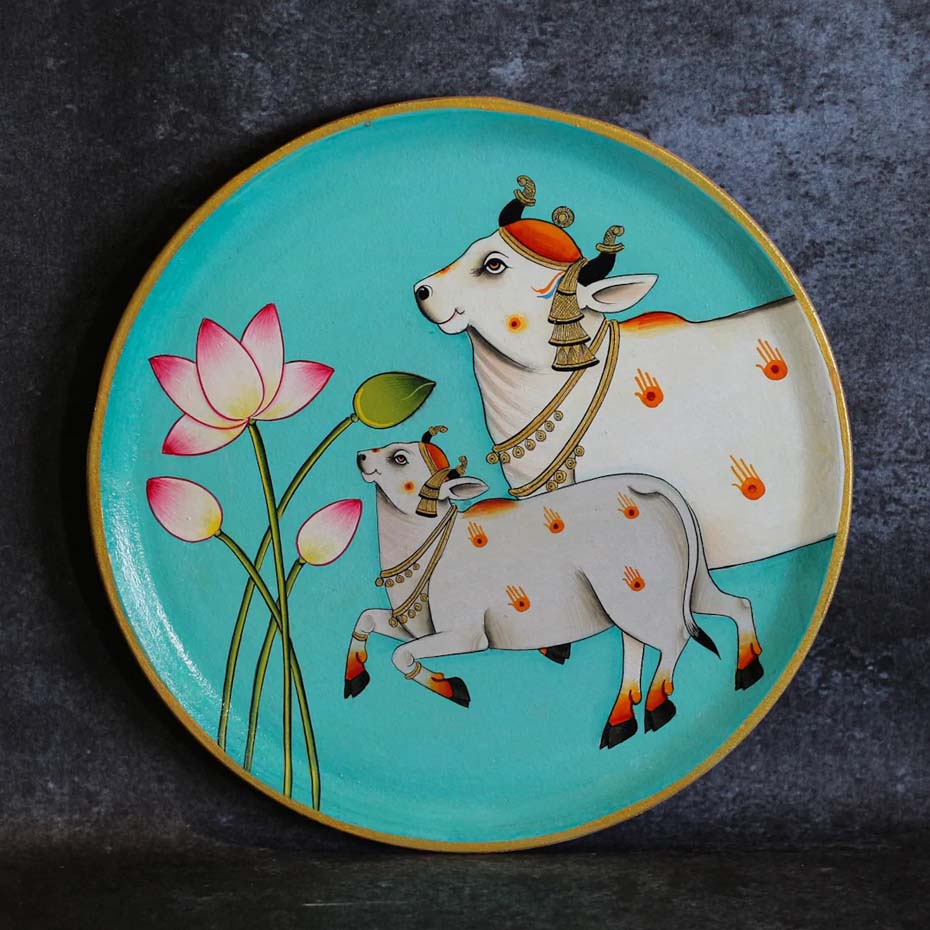 Pichwai Handpainted Wall Plate - 10